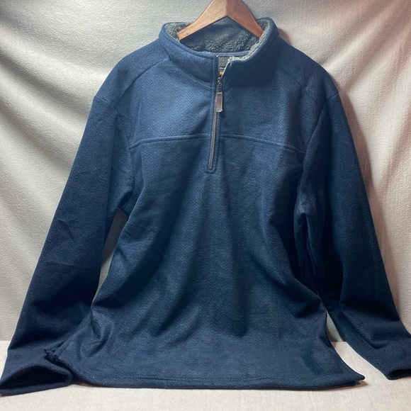 London Fog 1/4 zip blue pullover size 2x - Picture 1 of 4